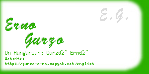 erno gurzo business card